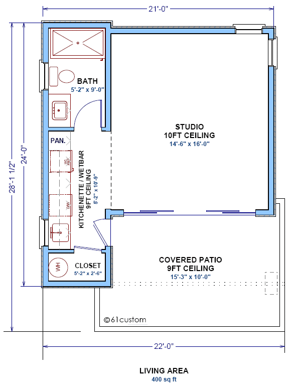 studio400 Tiny Guest House Plan 61custom Contemporary