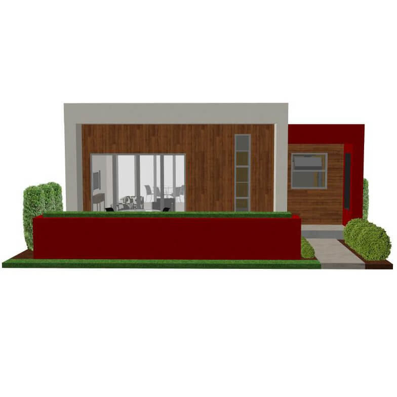 Contemporary Casita Plan: Small Modern House Plan