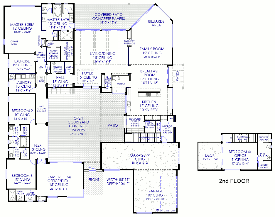  Courtyard House Plan Modern Courtyard HousePlans For Arizona Luxury 