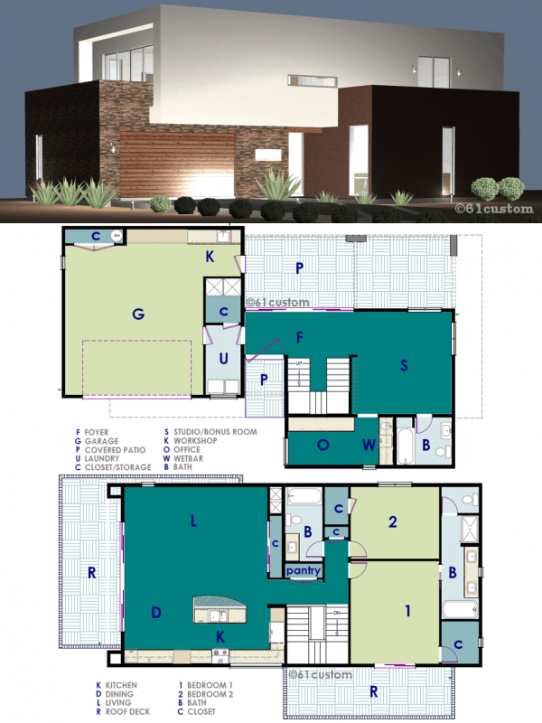 Ultra Modern Live Work House Plan 61custom Contemporary Modern House Plans