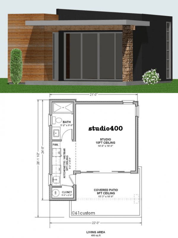 Contemporary Guest House Plans