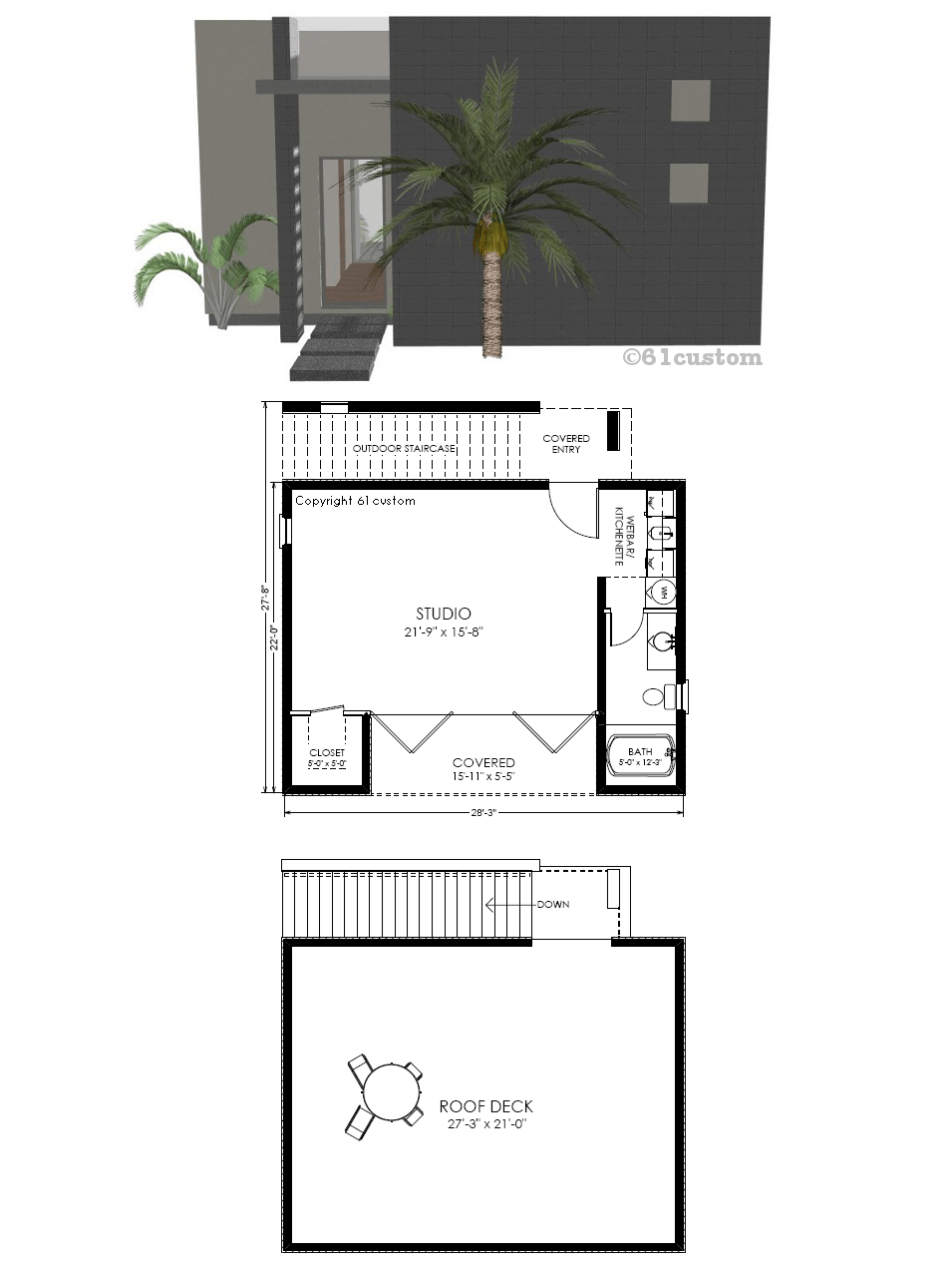 Modern Guest House Plan