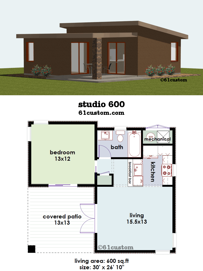 studio600 Small  House  Plan  61custom Contemporary  