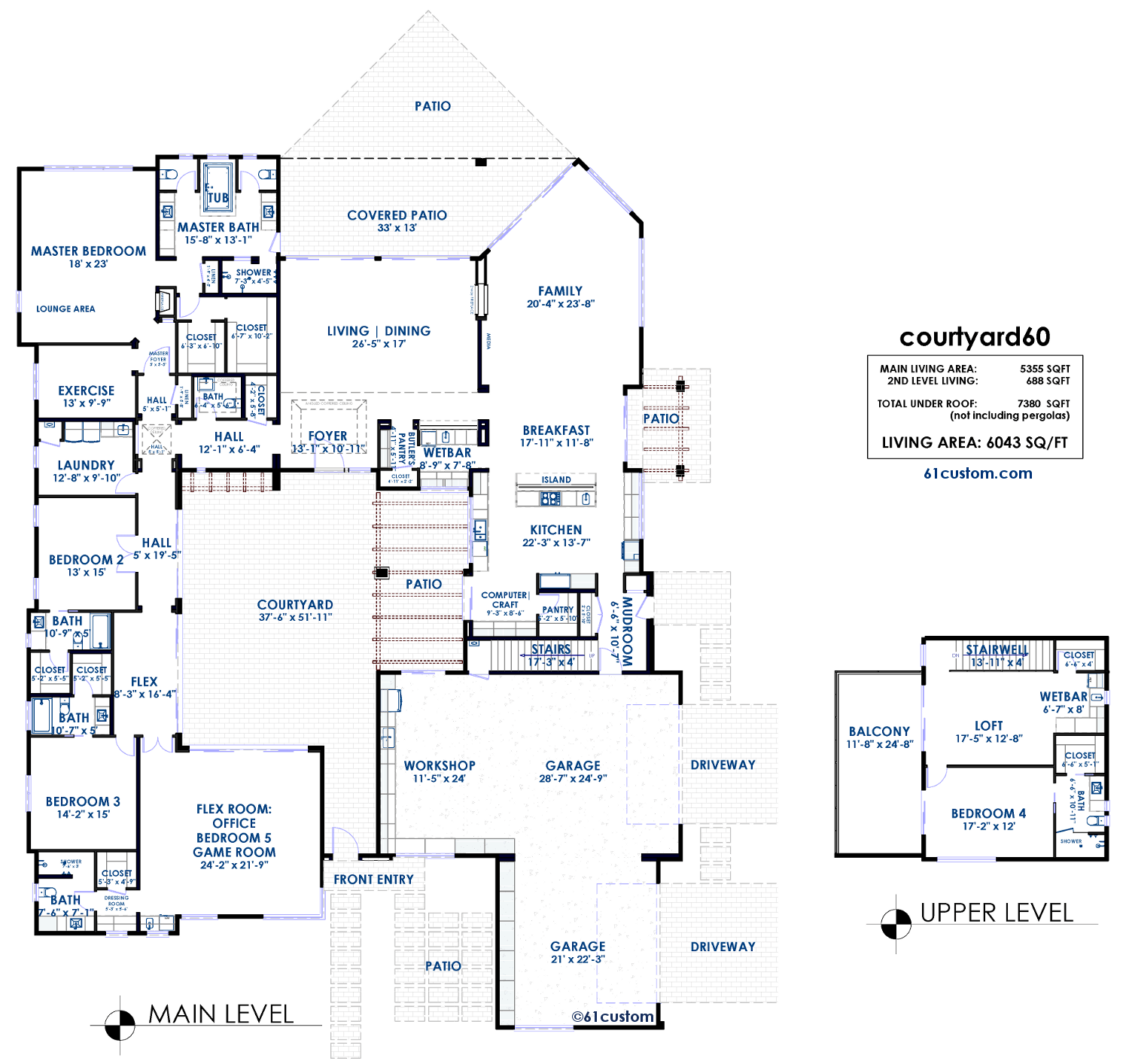 courtyard60-luxury-modern-house-plan-61custom-contemporary-modern-house-plans