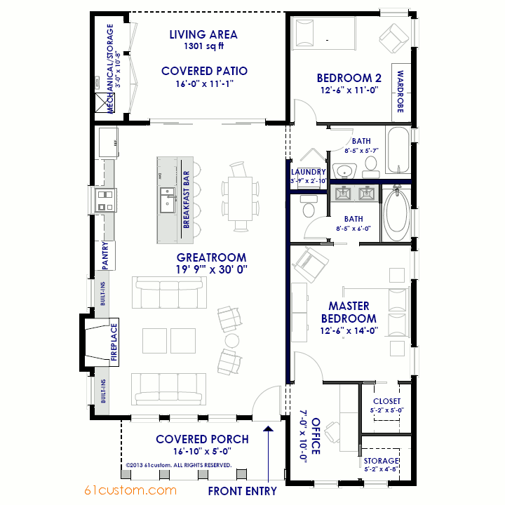 Small Spanish  Contemporary House  Plan  61custom Modern 